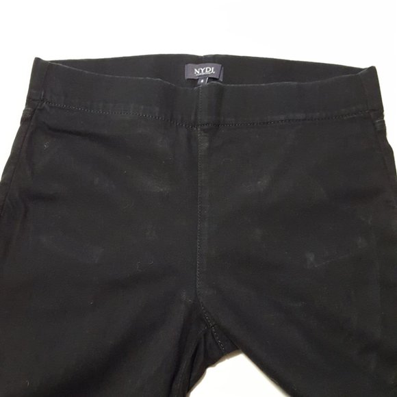 NYDJ Black Wash High Rise Pull On Skinny Jeans - Picture 3 of 5
